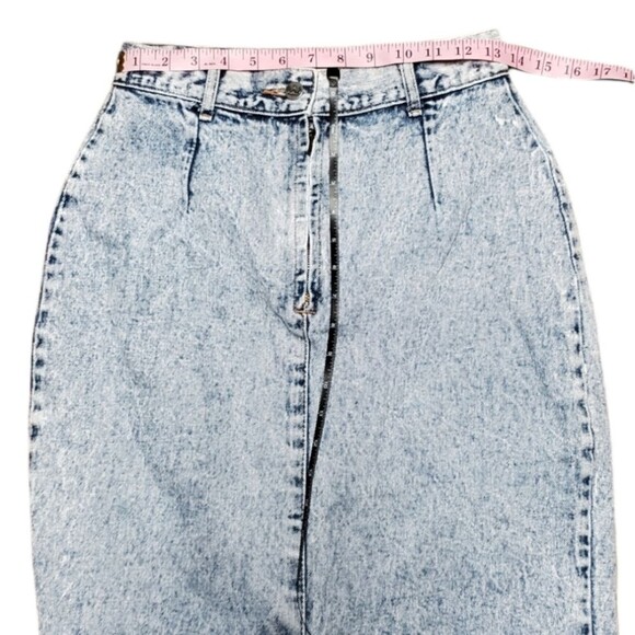 Women Vintage 1980s stone Wash Jeweled No Problem High Waisted Pencil Je… - Picture 8 of 9